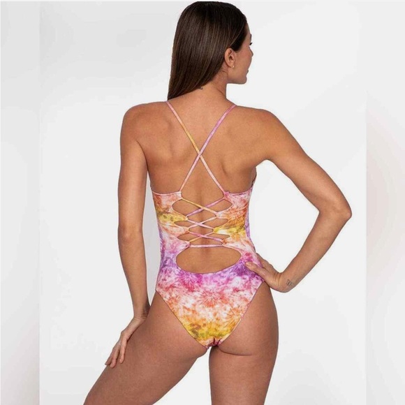 Ayra Swim Serenity Multicolored One Piece Swimsuit Small - Picture 3 of 6